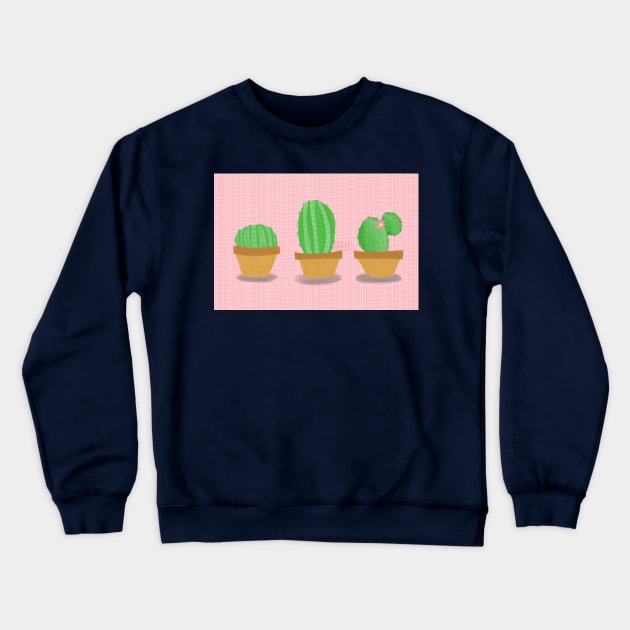 3 little cacti Crewneck Sweatshirt by Charlotsart